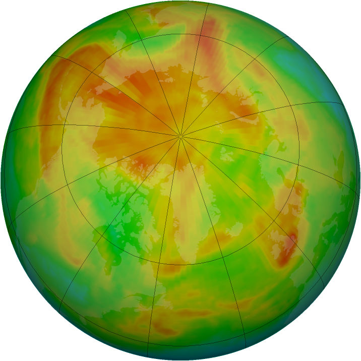 Arctic ozone map for 17 May 2001